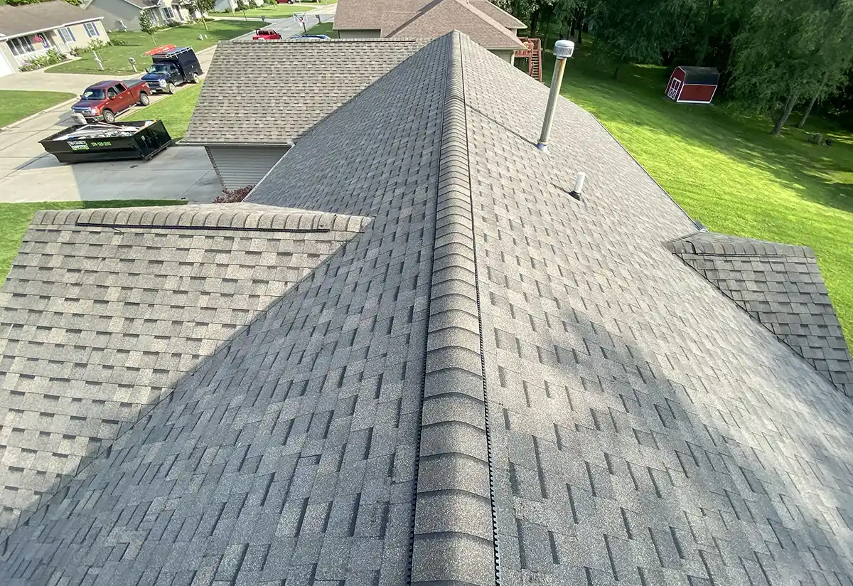 New construction roof installation near Goshen, Indiana and Southern Michigan